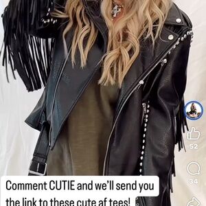 LOOKING FOR THIS Fringe Black Leather Jacket!!